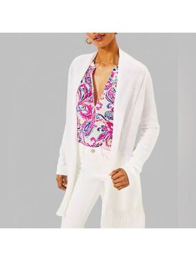 Lilly Pulitzer Tatum Cardigan White size Medium-NWT